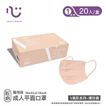 【匠心】醫療美型口罩-裸玫橘 (20入/盒)