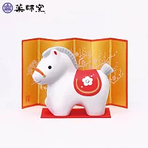 日本-藥師窯 招福干支系列 錦彩招福馬（附水晶玻璃）