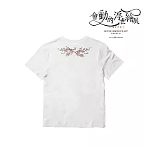 翡冷翠文創浮世繪刺繡藝術T恤｜《櫻花》 L  白