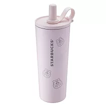 [星巴克]幸福達摩吸管蓋不鏽鋼TOGO冷水杯
