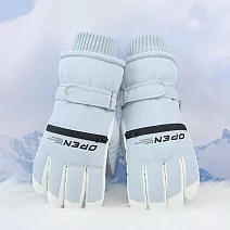 【KISSDIAMOND】韓系防風防水保暖手套(KDG-2321) FREE 灰藍