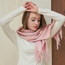 【KISSDIAMOND】韓系純色百搭羊毛圍巾圍脖(KDM-A100) FREE 粉色