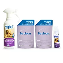 芬蘭Hygisoft科威 4件組多用途表面殺菌消毒噴霧(100ml隨身瓶 x1+500ml 噴x1+500ml補充袋+贈100ml x2)