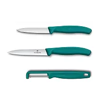 VICTORINOX 瑞士維氏 廚刀-廚刀三件組 -  綠色