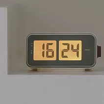 Mooas韓國LED復古翻頁鐘 摩卡棕