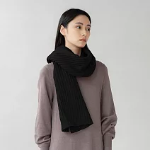 Design House Stockholm 褶毛絨短圍巾  （黑色）