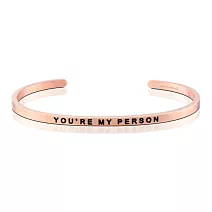MANTRABAND 美國悄悄話手環 You are my person 你是我要的 玫瑰金