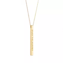 MANTRABAND 美國悄悄話 Enjoy the Journey 享受人生旅程 金色項鍊