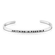 MANTRABAND 美國悄悄話手環 ANYTHING IS POSSIBLE 成就不可能的任務 銀色