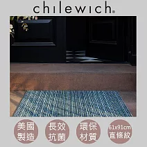 【chilewich】美國抗菌環保地墊 玄關墊61x91cm直條紋 森林綠