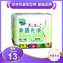 FC美麗先淨 草本抗菌衛生棉 護墊 16cm 20片/包x13包