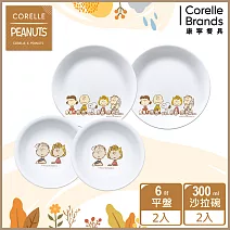 【美國康寧 CORELLE】SNOOPY FRIENDS 4件式餐具組-D02