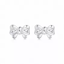【點睛品】蝴蝶結 耳針式鉑金耳環(一對)