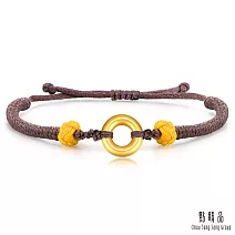 【點睛品】平安扣 黃金手繩(小)