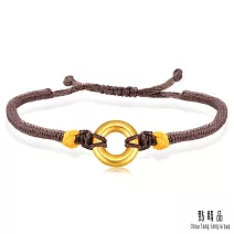 【點睛品】平安扣 黃金手繩(大)