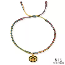 【點睛品】彩繪元寶 黃金五彩手繩