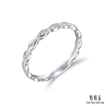 【點睛品】Daily Luxe 時尚流線 鉑金鑽石戒指 13 鉑金