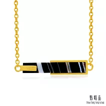 【點睛品】g* 系列 黑瑪瑙黃金項鍊