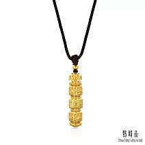 【點睛品】方形大明咒經輪 黃金項鍊