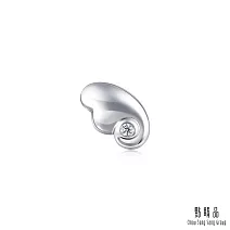 【點睛品】Let’s Play 天使翅膀 鉑金鑽石耳環(單只)