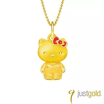 【Just Gold 鎮金店】Lovely Memories 黃金墜子-Kitty(不含鍊)
