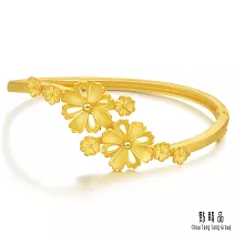 【點睛品】幸福格桑花 黃金手鐲_計價黃金
