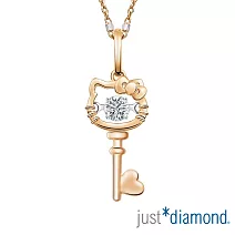 【Just Diamond】Hello Kitty轉轉愛 18K玫瑰金鑽墜(不含鍊)
