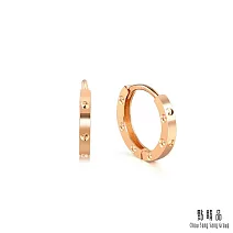 網路獨家款【點睛品】點點環繞 18K玫瑰金耳環(一對)