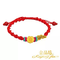 【金品坊】999.9黃金事事如意好福氣手繩0.25錢±0.03