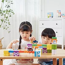 Qbi益智磁吸軌道玩具-探索系列-飛車小玩家：百變軌道組