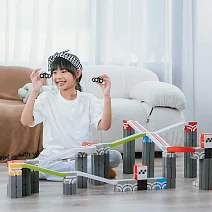 Qbi益智磁吸軌道玩具-探索系列-極限冒險王：合作拉力賽