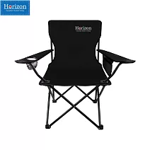 【Horizon 天際線】戶外輕便折疊野餐椅/露營椅/摺疊椅 鑄鐵黑