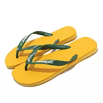 Havaianas 拖鞋 Brasil Logo Flip Flops 男鞋 黃 綠 巴西 國旗 夾腳拖 人字拖 哈瓦仕 41108501740U 26.5cm AMARELO POP