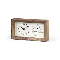 Lemnos Frame 溫度濕度桌鐘 咖啡色