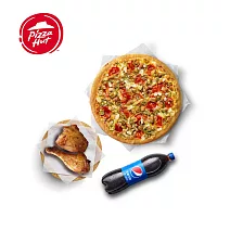 必勝客 九吋鬆厚比薩厚燒1腿1排套餐