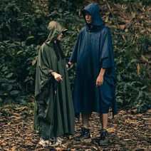 【INUNDER】MECOVER GO OUT｜機能兩用斗篷雨衣天幕- 軍綠