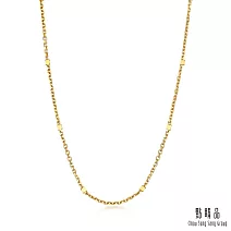 【點睛品】機織素鍊 18K黃色金項鍊