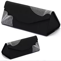 seoul show首爾秀  三角形可折疊防壓墨鏡老花近視太陽眼鏡盒  年輪銀