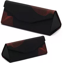 seoul show首爾秀  三角形可折疊防壓墨鏡老花近視太陽眼鏡盒  年輪紅