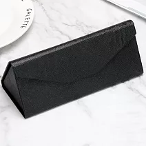 seoul show首爾秀  三角形可折疊防壓墨鏡老花近視太陽眼鏡盒  素面十字格