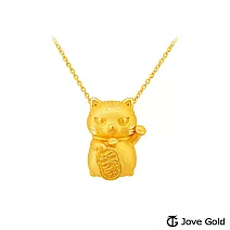 JoveGold漾金飾 千萬嚕嚕黃金墜子  送玫瑰鋼項鍊