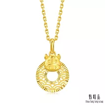 【點睛品】十二生肖 平安扣-馬 黃金吊墜_計價黃金