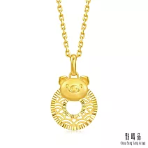 【點睛品】十二生肖 平安扣-豬 黃金吊墜_計價黃金