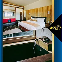 花蓮【山灣水月景觀溫泉會館】景觀雙人房一泊一食住宿券