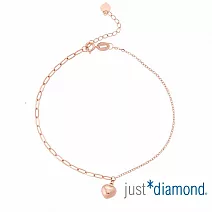 【Just Diamond】炙熱之心 18K玫瑰金手鍊(網路限定)