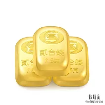 【點睛品】貳台錢x3塊 黃金金條_計價黃金(共22.5克)
