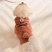 【LINE FRIENDS】經典系列寵物卡通毛絨裝扮衣(兩款任選) S 熊大