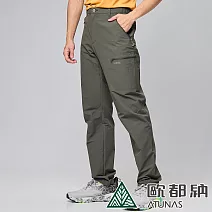 【ATUNAS 歐都納】男款CORDURA耐磨長褲A1PAEE01M/舒適/彈性/防潑水 L 深橄綠