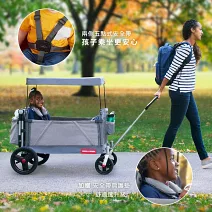 美國【RadioFlyer】觀星象四合一折疊拖車 #3700JB型(炭岩黑)  #3700JB型(炭岩黑)