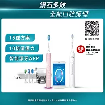 【Philips飛利浦】官方直營 Sonicare Smart 鑽石靚白智能音波震動牙刷/電動牙刷(HX9924/22) 典雅粉